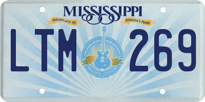 MS license plate LTM269