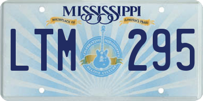 MS license plate LTM295