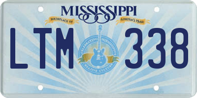 MS license plate LTM338