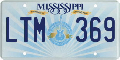 MS license plate LTM369
