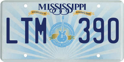 MS license plate LTM390