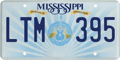 MS license plate LTM395