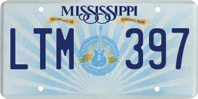 MS license plate LTM397