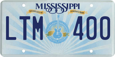 MS license plate LTM400