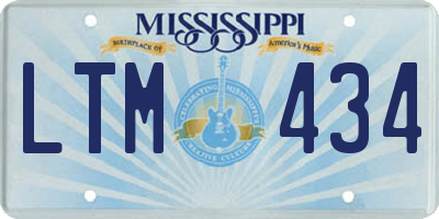 MS license plate LTM434