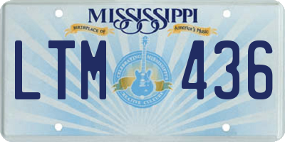 MS license plate LTM436