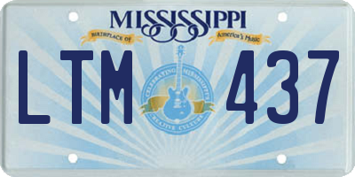 MS license plate LTM437