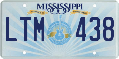 MS license plate LTM438