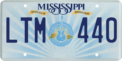 MS license plate LTM440