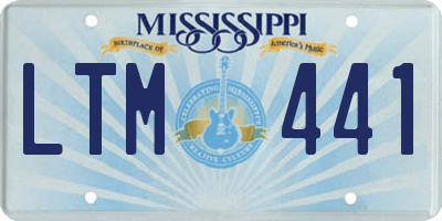 MS license plate LTM441