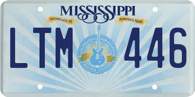 MS license plate LTM446