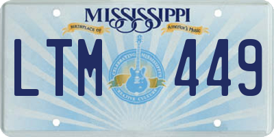 MS license plate LTM449