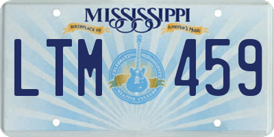 MS license plate LTM459