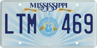 MS license plate LTM469