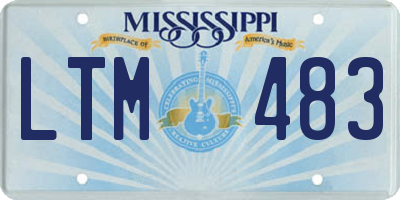 MS license plate LTM483