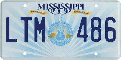 MS license plate LTM486