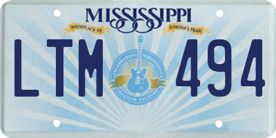 MS license plate LTM494