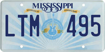 MS license plate LTM495