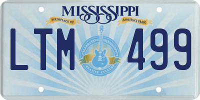 MS license plate LTM499
