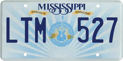 MS license plate LTM527