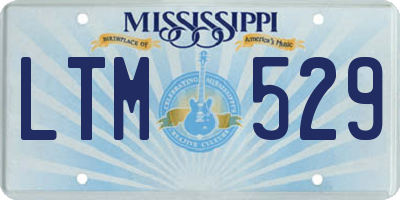 MS license plate LTM529