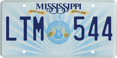 MS license plate LTM544