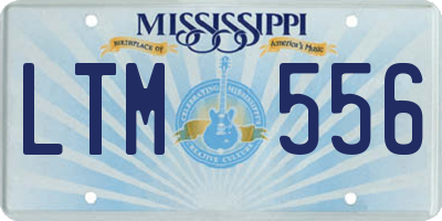 MS license plate LTM556