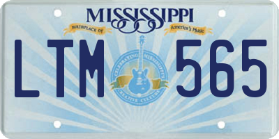 MS license plate LTM565