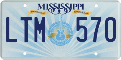 MS license plate LTM570
