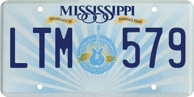 MS license plate LTM579