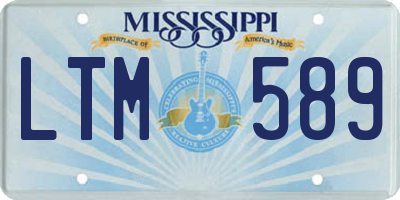 MS license plate LTM589