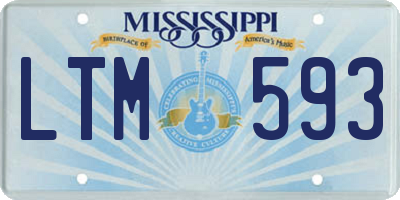 MS license plate LTM593