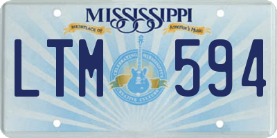 MS license plate LTM594