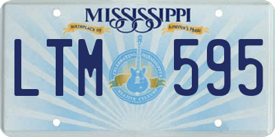 MS license plate LTM595