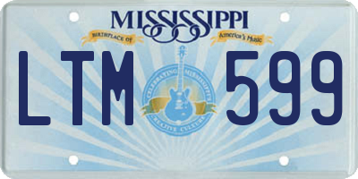 MS license plate LTM599