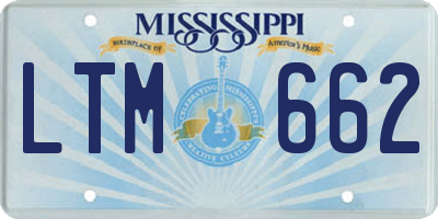MS license plate LTM662