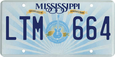 MS license plate LTM664