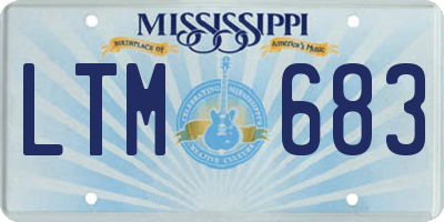 MS license plate LTM683