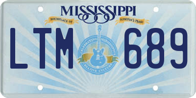 MS license plate LTM689