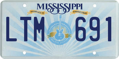 MS license plate LTM691