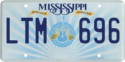 MS license plate LTM696