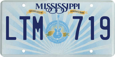 MS license plate LTM719