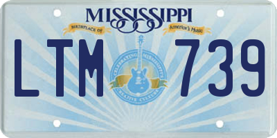 MS license plate LTM739