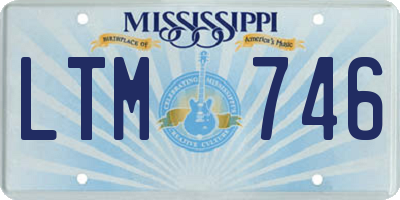 MS license plate LTM746