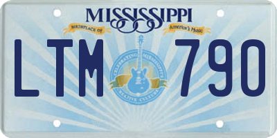 MS license plate LTM790