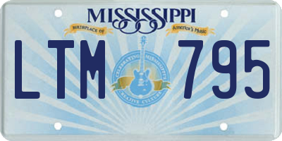 MS license plate LTM795