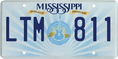 MS license plate LTM811