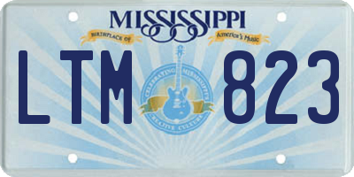 MS license plate LTM823