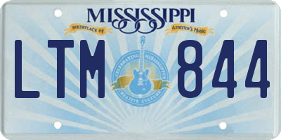 MS license plate LTM844