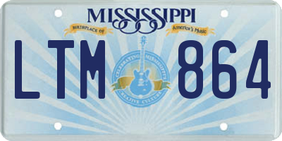 MS license plate LTM864